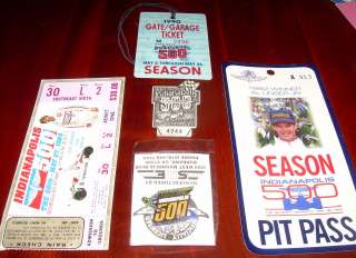 Indianapolis 500 Silver 1990 Pit Badge PLUS OTHER COLLECTIBLES  