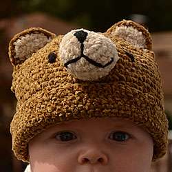 Crochet Chenille Toddler Teddy Bear Hat (Indonesia)  
