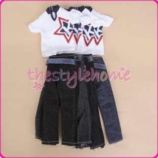   Casual T shirt Jean/Pants/Trousers Clothes Outfit Suit for Ken Doll
