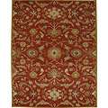 Planta Hand tufted Red Wool Rug (5 x 8)