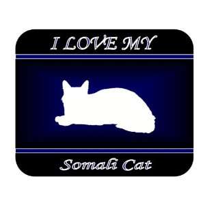  I Love My Somali Cat Mouse Pad   Blue Design Everything 
