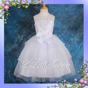 Wedding Flower Girls Pageant Party Dresses Size 2T 6  
