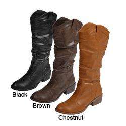 Journee Collection Womens Western Boots  