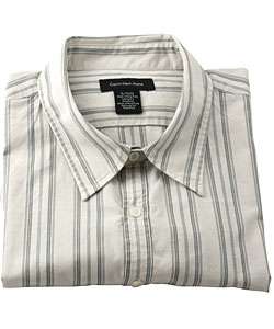 Calvin Klein Mens Beige Striped Shirt  