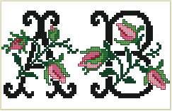 Old Fashioned Charm Cross stitch Embroidery Font 4x4  