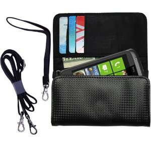  Black Purse Hand Bag Case for the HTC 7 Mozart with both a 