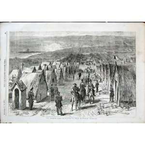  French Camp Honvault Boulogne France War Old Print 1855 