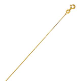 Baby Box Chain Necklace 10K Yellow Gold 16 18 20  