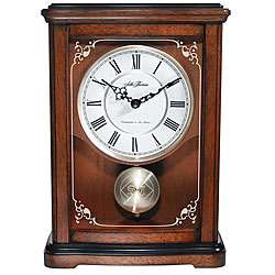 Seth Thomas Plymouth Brown Wood Pendulum Mantle Clock  
