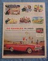 1960 RAMBLER CUSTOM 4 DOOR COUNTRY CLUB HARDTOP AD  