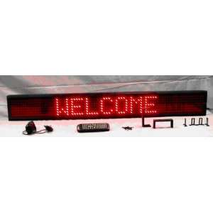  One Line Semi Outdoor Red LED Programmable Sign 