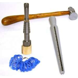  Ring Stretcher Gauge Stick & Hammer 4 Tools