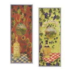 Chianti/Pinot Grigio Plaques Set of 2 Rect  