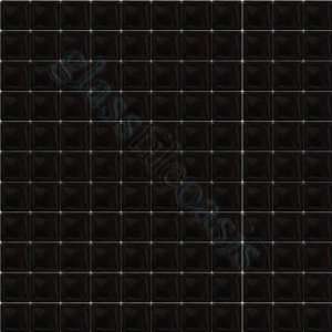   Black Crystile Solids Glossy Glass Tile   15547