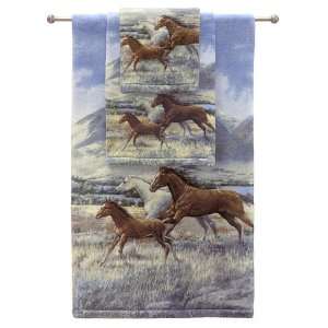  3pc Horses Towel Set