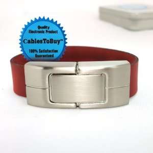   ™ 2G Red Leather USB Bracelet / USB Wristbands Electronics