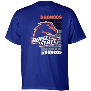  Boise State Broncos Fade T Shirt (Blue)