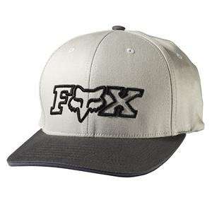  Fox Racing Two Bit Fitted Hat   S/MD/Light Grey 