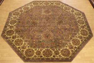 Beautiful Handmade Octagon Wool Carpet Agra Rug  