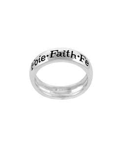 Sterling Silver Faith Inspirational Ring  