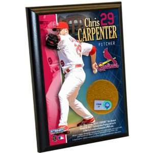   Chris Carpenter Plaque with Used Game Dirt   4x6 Patio, Lawn & Garden