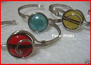 10 Wholesale GEM GLASS BRACELETS Peru Jewelry LOT  