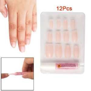    12 Pcs Light Pink Artificial Fingernails Nail Tips New Beauty