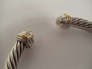 David Yurman BRAND NEW NEVER USED Cable 18kt Yellow Gold & Sterling 
