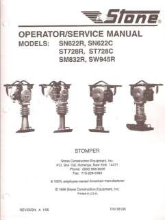 Stone Stomper Operator/Service Manual  