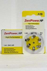 Zenipower Hearing Aids Aid Batteries Size 10 Expire 2014 (pack 60 pcs 