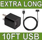 Black Power Wall Charger 10 ft Long USB for iPhone 4 items in EZcurity 