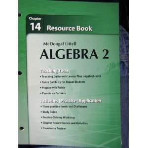  McDougal Littell Algebra 2 Chapter 14 Resource Book 
