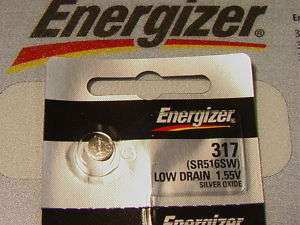 Energizer 317  SR516SW Watch Battery Swatch Skin  