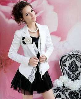 White Slimming Fashion LACE Women Elegant Western style clothes Coat 