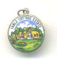 Vintage enamel FABLE COTTAGE ESTATE VICTORIA BC charm  