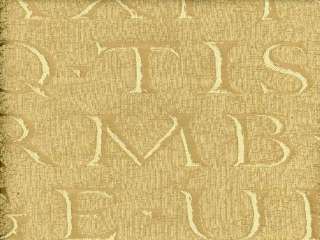 Robert Allen Intaglio Sand Alphabet Beige Cream Drapery Upholstery 