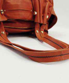 Makowsky Dark Orange Montague Satchel Handbag Bag Retail $258 SALE 