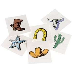  Western Temporary Tattoos Toys & Games