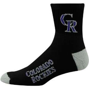   MLB Colorado Rockies Black Team Color Block Socks