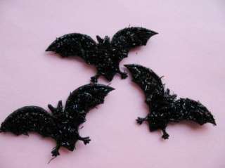 50 Cute Black Halloween Bat Felt Applique/trim /Craft  