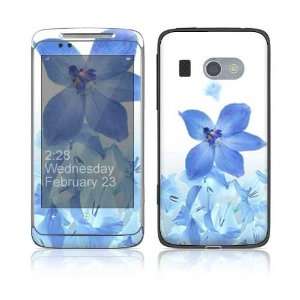 HTC Surround Skin Decal Sticker   Blue Neon Flower