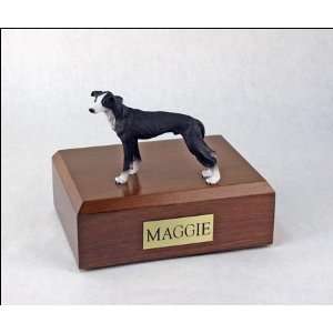 734 Greyhound, Black Dog Cremation Urn 