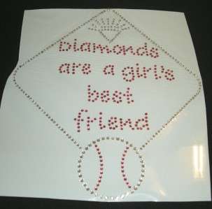 Sparkling Clear and Pink Rhinestone Iron On Transfer Applique