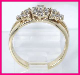 14kyg Diamond Cluster Wedding Band Fashion Ring .71 ct  