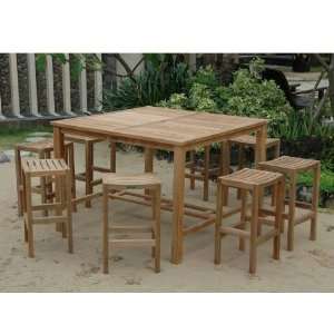  Bar Table 59 w/Small Slat and New Montego Bar Chair Set 