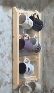 Cup rack for coffee,tea   8 cup unfinished  