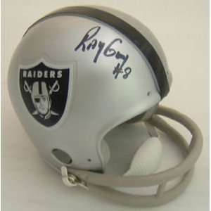  Ray Guy Signed Oakland Raiders Throwback Mini Helmet 