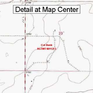  USGS Topographic Quadrangle Map   Cut Bank, Montana 