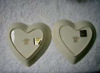 Lenox Serenade Pieces 2 Each Hearts & Basket 24K Gold  
