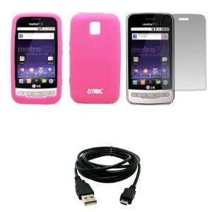  EMPIRE Hot Pink Silicone Skin Case Cover + Screen 